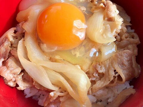 卵のせ牛丼★